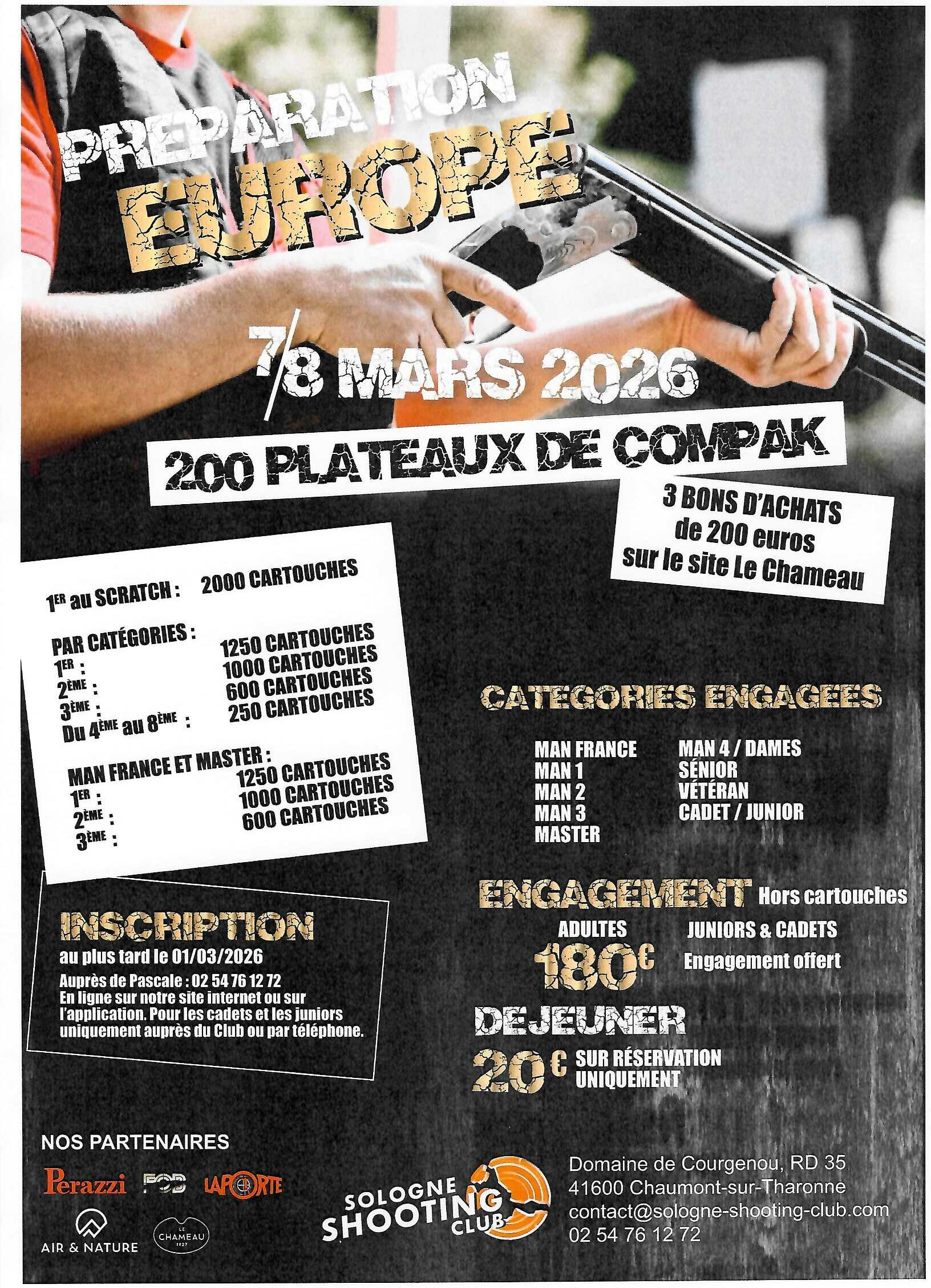 PREPARATION EUROPE COMPAK LISTE ET HORAIRES