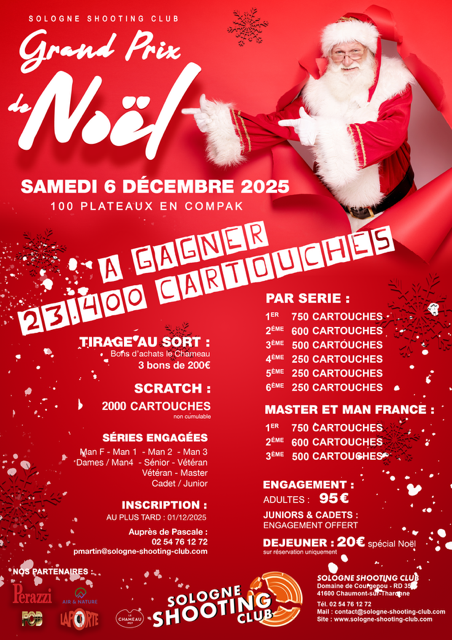 Grand Prix de NOEL du 6 décembre, 100 plateaux en compak Grand Prix de NOEL du 6 décembre, 100 plateaux en compak