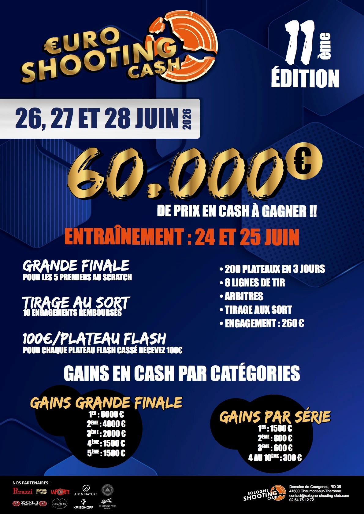 LISTE TIREURS EURO SHOOTING CASH 2026